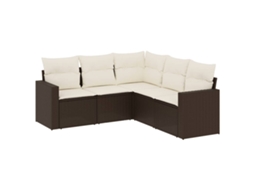 Garden Sofa Set, Garden Sofa Sets Vidaxl Marrom Rattan / Vime (n/a)