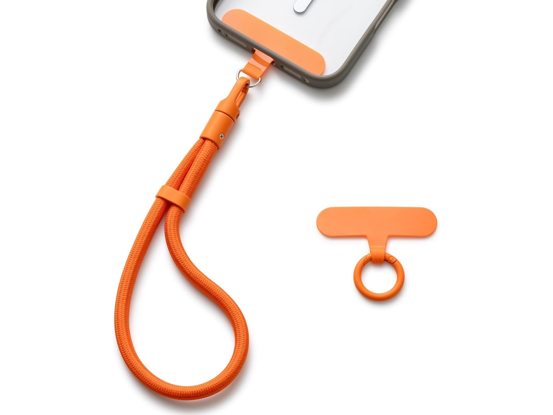 1 Unidade De Cordão Para Celular, Pulseira Ajustável Com Pingente Para Celular, Cordão Anti-perda - Laranja
