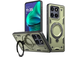 Capa Para Moto Edge 60pro 5g, Inclui Suporte, Resistente A Impactos Green Panoona