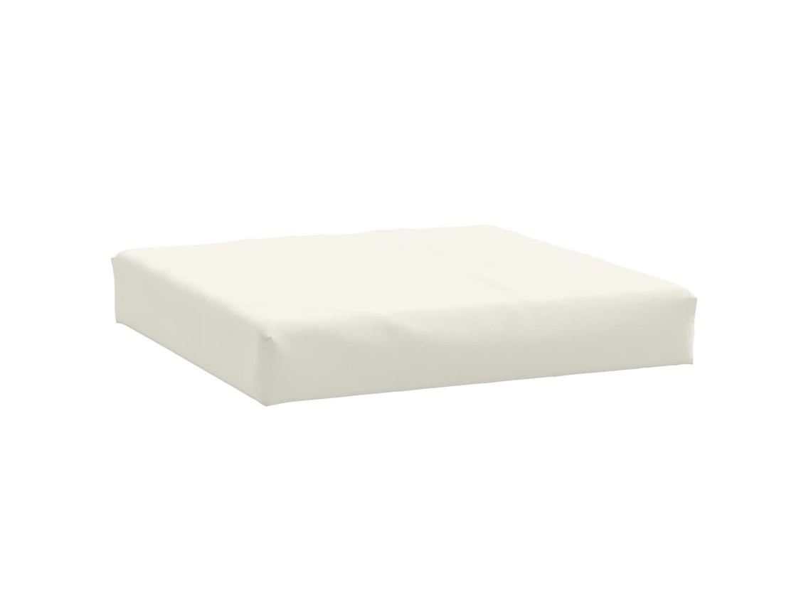 Almofadão móvel de paletes VIDAXL Creme Tecido (60x60x10 cm)