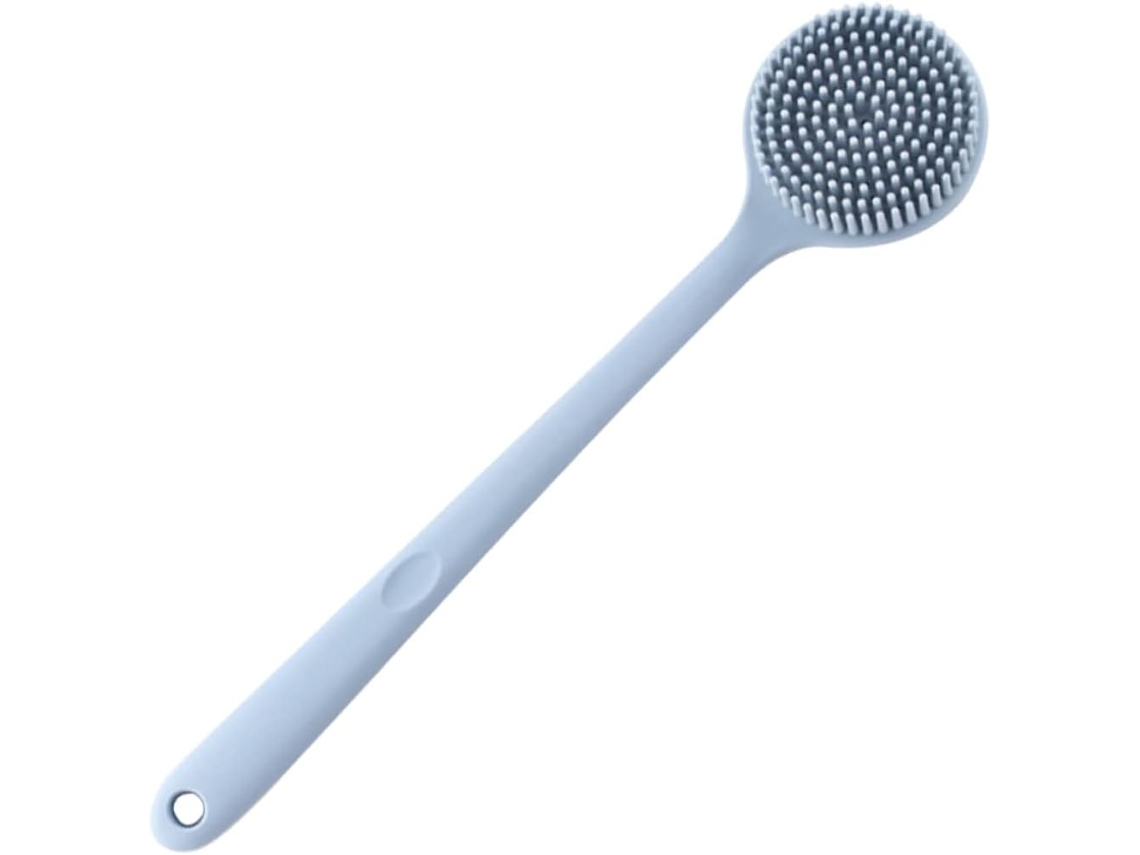 Escova De Banho Silicone 1 Unidade Com Cabo Ergonômico E Esfoliante, Ideal Para Banho E Corpo, Cor Aleatória, Inclusa