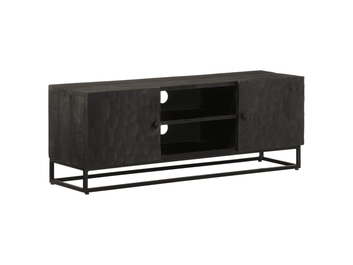 Tv Cabinet, Tv Cabinets Vidaxl Preto Madeira (110 X 30 X 40 Cm)