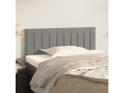 Vidaxl Cabeceira De Cama Veludo 100x5x78/88 Cm Cinzento-claro