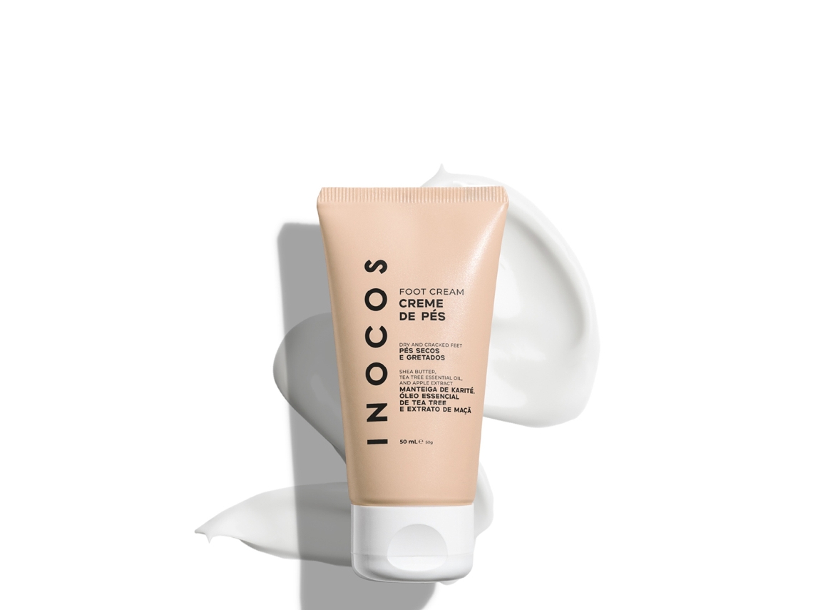 Creme de Pés Manteiga de Karité, Tea Tree e Extrato de Maçã 50ml INOCOS