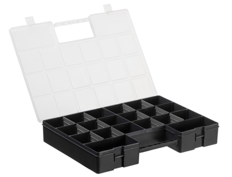 Caixa de Sortimento PLAST TEAM Luxor Hobby Box Preta