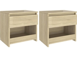 Bedside Cabinet,bedside Cabinets Vidaxl Marrom Madeira Processada (n/a)
