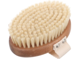 Escova De Banho Esfoliante Homoyoyo Para O Corpo, Cerdas Ovais De Javali, Cabo De Madeira Natural, Massagem Para Banho E