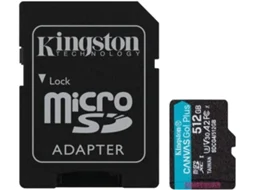 Cartão de Memória KINGSTON Micro MSDXC Canvas Go+ G4 512G +Adaptador