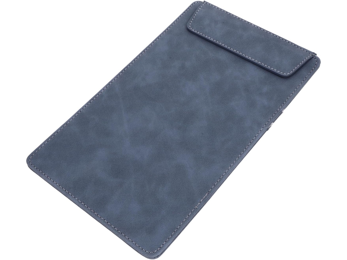 Porta-menu de restaurante A5 15x25 cm, jeans azul, multifuncional, para massas, em couro, quadrado branco e organizador.