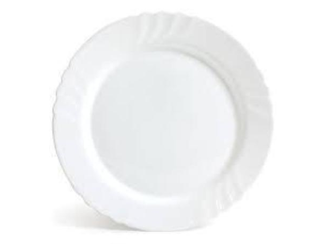 Fuente redonda llana 32cm ebro blanca
