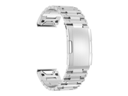 Pulseira de Relógio de Titânio para Relógios Garmin Prata 22 Mm