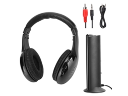 Aetheria fone de Ouvido Sem Fio 5 em 1 com Microfone Integrado e Base de Carregamento Fm Wireless