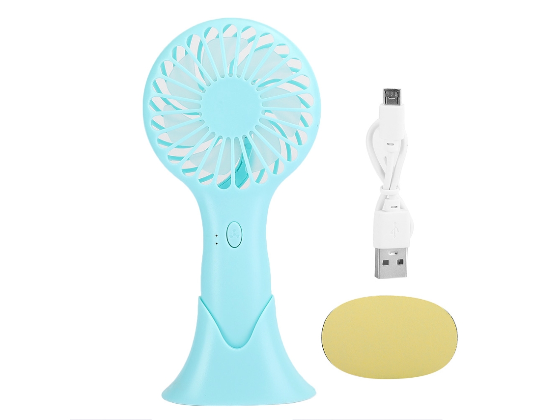 Ventilador Portátil Mini Sistema De Resfriamento 3 Velocidades Branco Rosa Verde Preto Luz Dourada