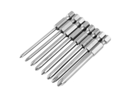 Conjunto De 8 Bits De Parafusadeira Magnéticos Hex Cross Head Com 75mm E 1/4" Shank