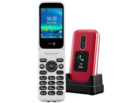Doro 6880 - Clamshell Red Senior 4G Phone