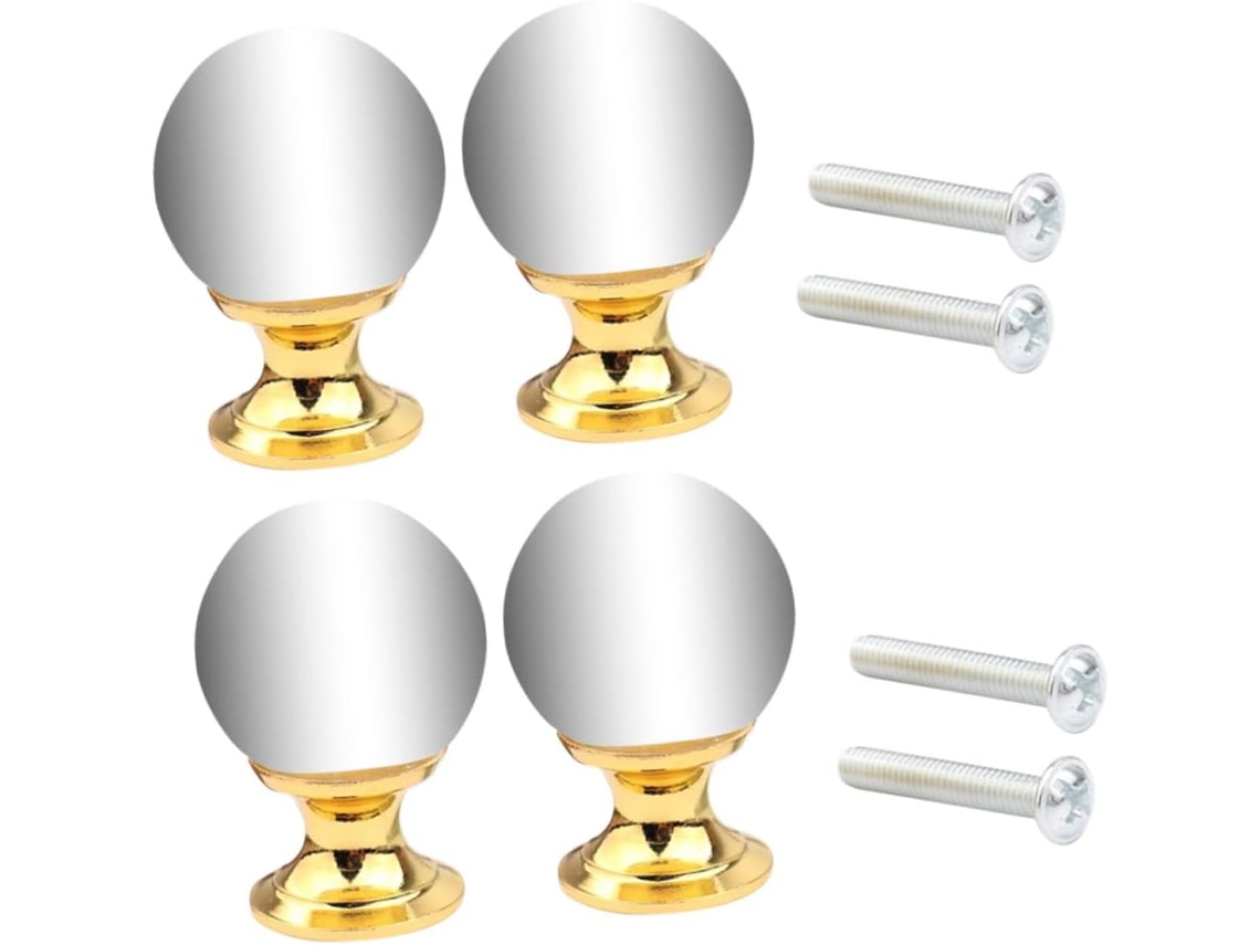 Puxadores De Cristal Para Gavetas, Armários E Cômodas Conjunto Com 4 Peças