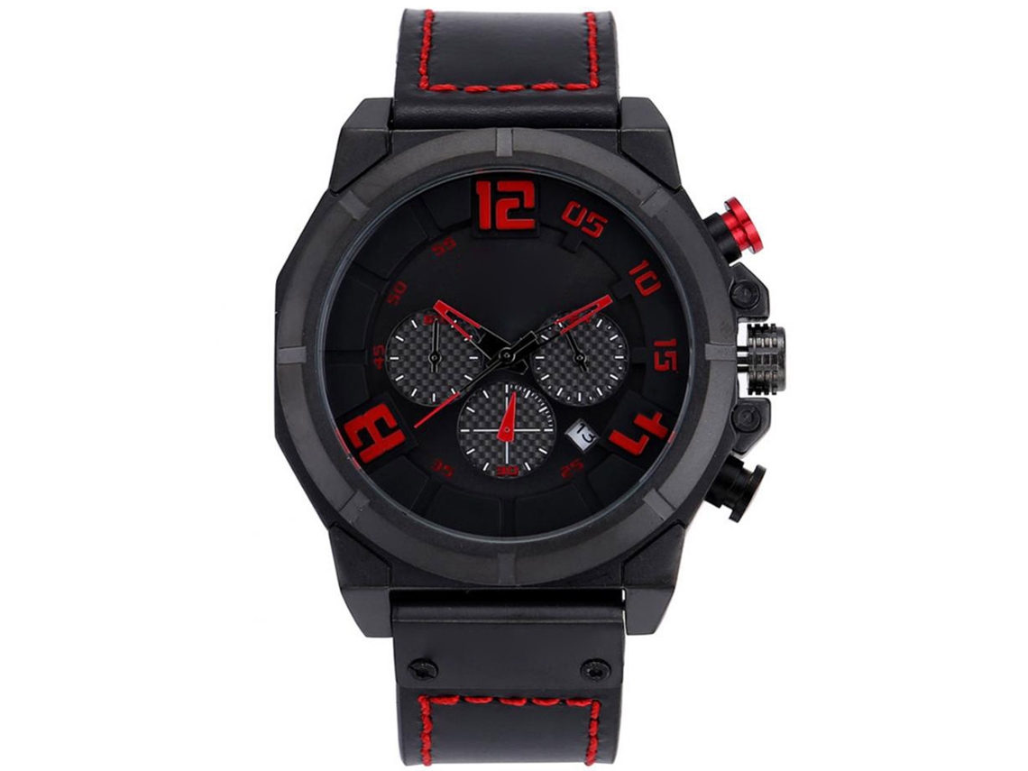 Reloj Hombre Curren De Cuero Pu Calendario Cuarzo Impermeable