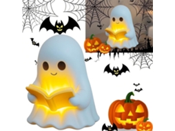 Abajur De Leitura Fofo Em Formato Fantasma, Luz Noturna De Fantasma Para O Halloween, Decoração De Halloween, Luminária