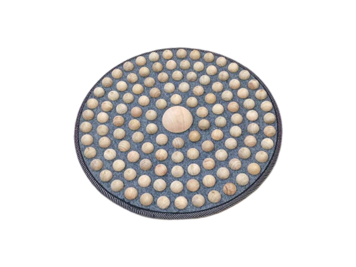 Tapete De Madeira Para Acupressão E Massagem Nos Pés. Ideal Para Presentear Com Almofada De Massagem Para Os Pés E Acupressão.