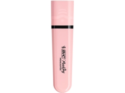 Caneta Marcadora BIC Flat Pastel Rosa Fluorescente Caixa de 12 Unidades