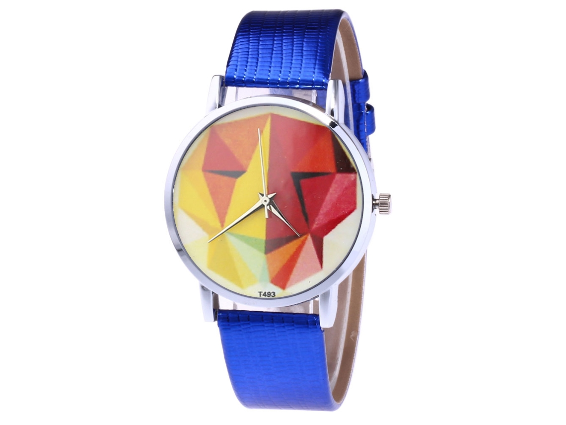 Reloj De Pareja De Aleación Con Dial Redondo Analógico De Cuarzo Azul Para Hombre Y Mujer