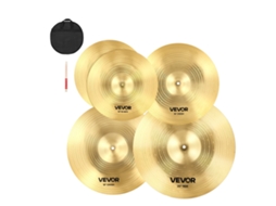 Jogo De 4 Pratos De 355/400/455/505 Mm Para Bateria Vevor
