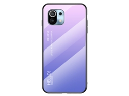 Capa Design Gradiente Lite Para Xiaomi Xiaomi Mi 11 Lite 4g/5g Pele Sintética Anti-riscos Rosa