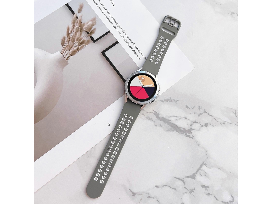 Pulseira De Silicone Bicolor Com Fivela Dupla Para Samsung Galaxy Watch4 40mm