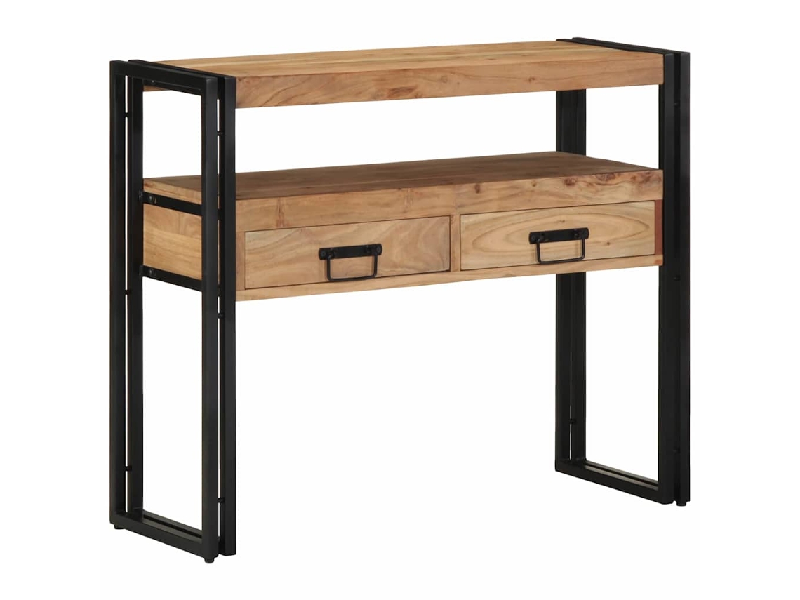 Vidaxl Aparador Castanho 90 X 33 X 75 Cm Madeira Sólida De Acácia