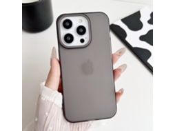 2 Capas Para Iphone 17 Pro Max Transparentes Pretas Com Furo Grande, Ultrafinas E Foscas.