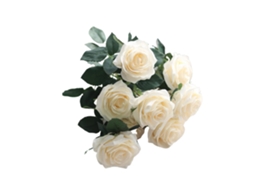 Rosas Artificiais Brancas, 1 Ramo BRILVIBERA
