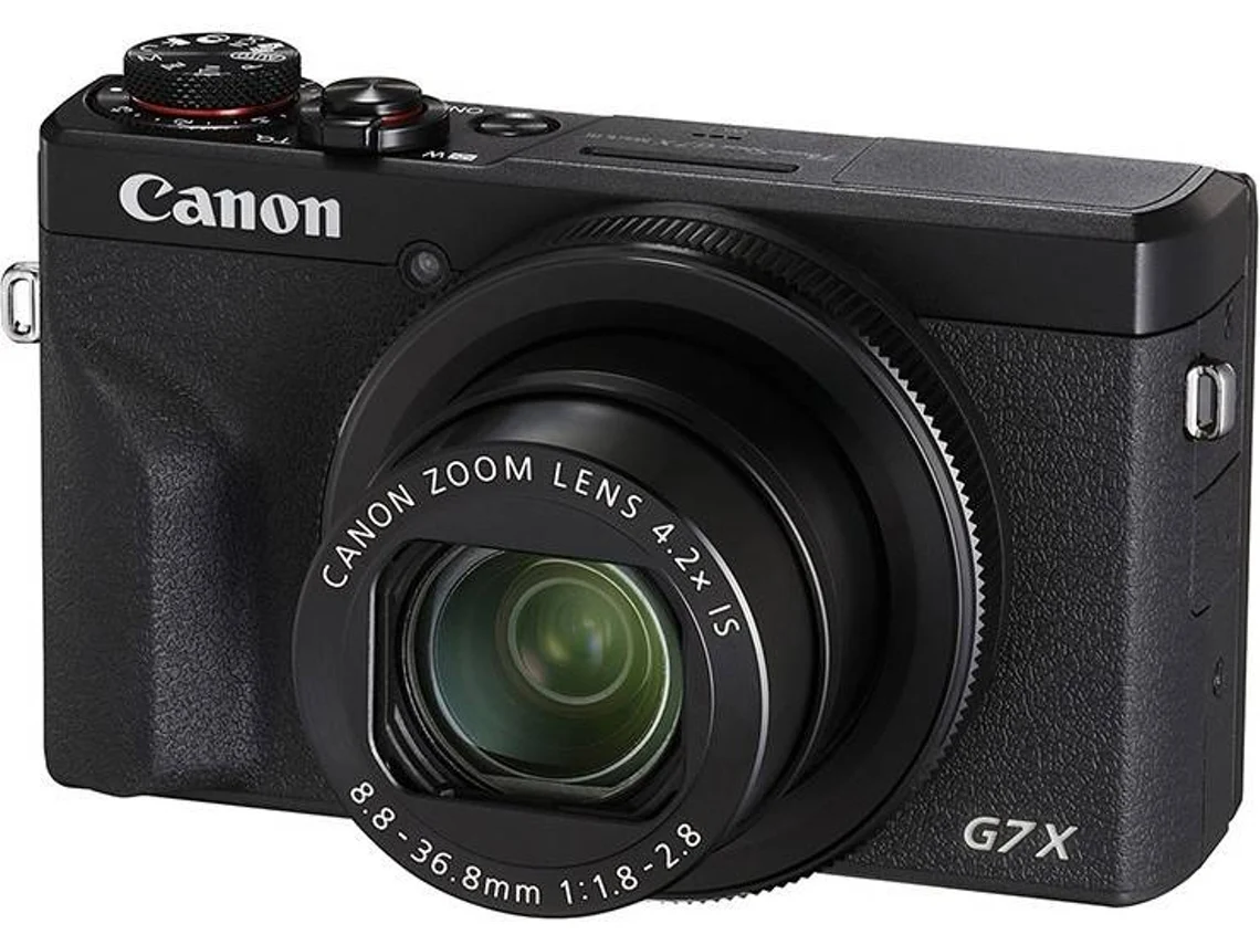 Máquina Fotográfica Compacta CANON  Powershot G7X Mark III Preto (Preto - 20.1 MP - ISO: 125 a 12800 - Zoom Ótico: 4.2x)