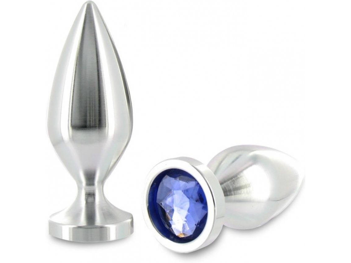 Plug Anal Metal Duro Diamante Cristal Médio 8 89cm