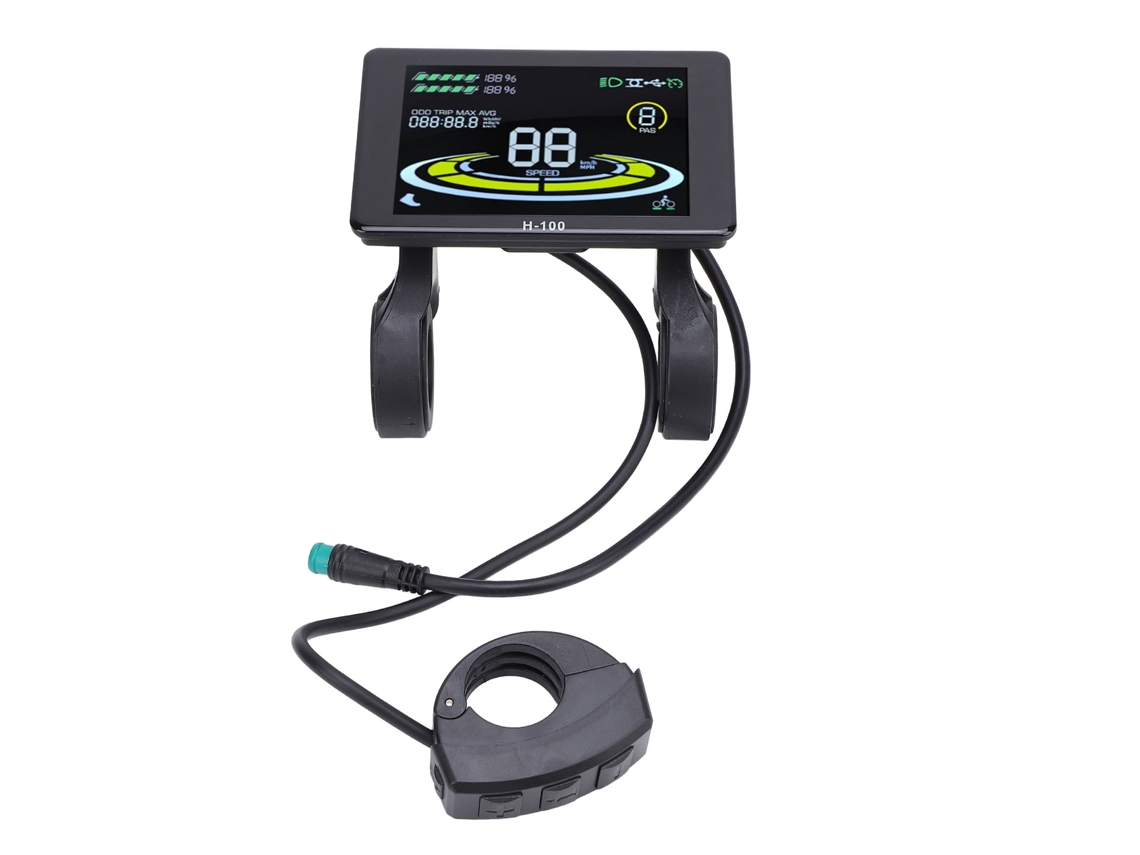 Tela LCD de velocímetro para patinete elétrico, painel de instrumentos, 5 pinos, conector impermeável