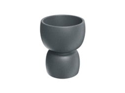 Vaso De Flores Redondo Rotomoldado Duala Em Granito Ø40x48