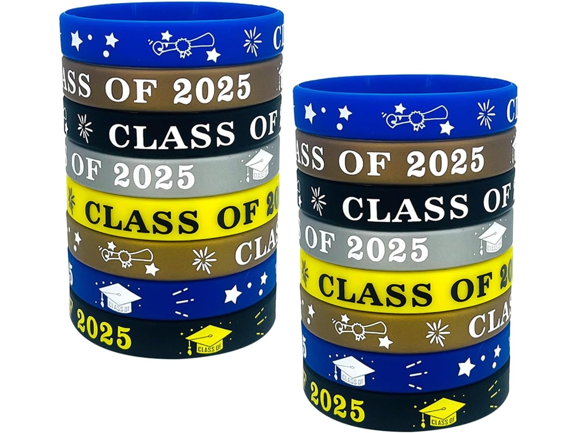 Conjunto Artibetter com 24 pulseiras Formatura, acessórios Formatura, pulseiras de silicone portáteis para
