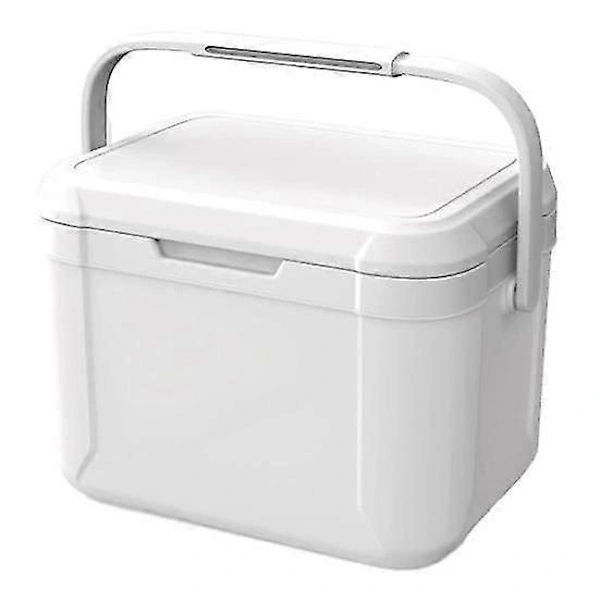 Caixa Térmica Portátil De 5 Litros Para Camping, Feita De Poliuretano Com Alça, Ideal Para Atividades Ao Ar Livre. Branca