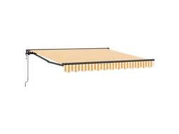 Conjunto 1 Toldo Retrátil Vidaxl Amarelo Alumínio (300 X 250 Cm)