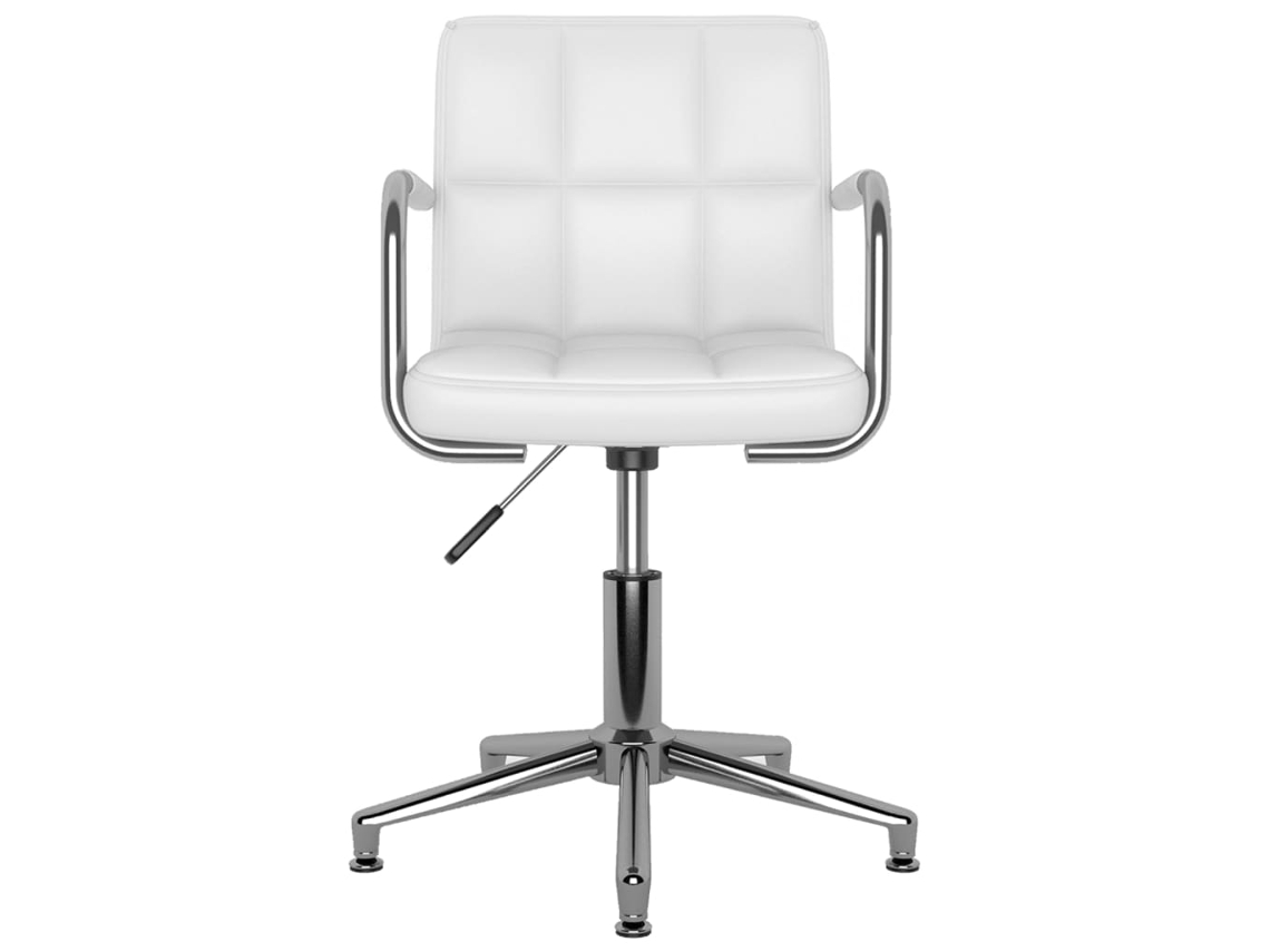 Cadeira de Jantar Giratória Couro Artificial Branco MAISON EXCLUSIVE