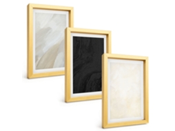 Composição De Quadros Estruturas, Tons, Minimalismo Espelharte (3 Peças 20x30 Cm)