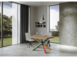 Mesa de Jantar Extensível 90X120/224 Cm Volantis Carvalho Natural Quadro 4/B