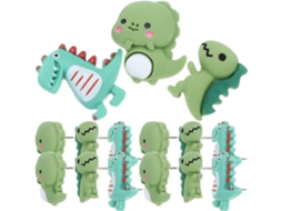 Tachinhas Decorativas Kombuida, 20 Unidades, Design De Dinossauro Em Resina, Adoráveis E Seguras Para Murais Recados Em