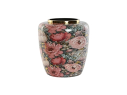 Vaso de Metal com Flores Cor de rosa, 33x33x35cm ALEXANDRA HOUSE LIVING