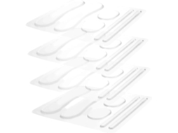 Protetor De Calcanhar Silicone Transparente, 4 Folhas, Autoadesivo