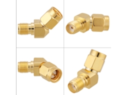 Conector De Antena Em 45 Grau Laxiscreed Para Conversão Sma Macho-fêmea De Alta Frequência