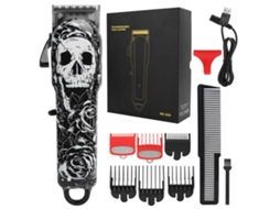 Máquina De Cortar Cabelo Elétrica Profissional Para Homem, Tijela De Aço Inoxidável, 6 Pentes Limitadores, Bateria De Lítio 2000mah