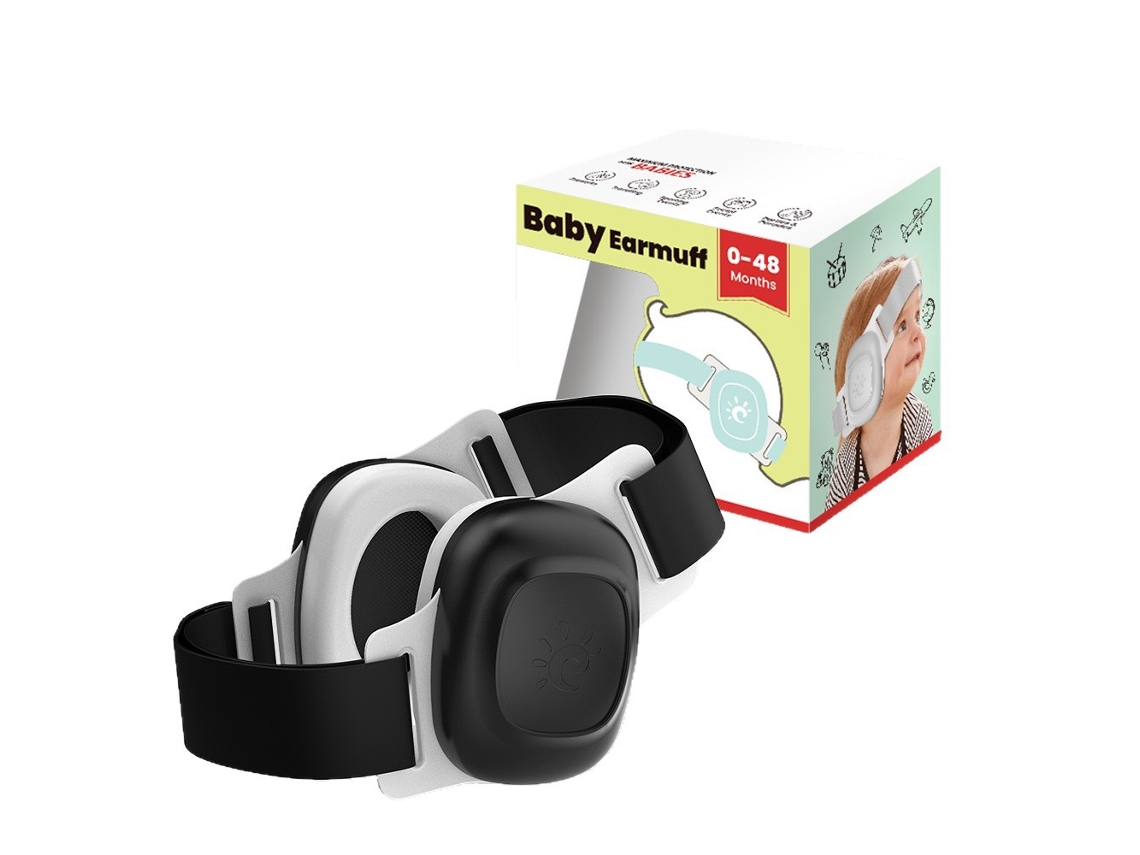 Protetor Auricular Antirruído Para Bebés E Crianças Yuysan, Cor Preto
