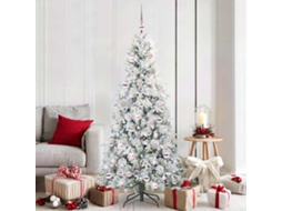 Vidaxl Árvore De Natal Articulada Artificial Branco 180 Cm Pe E Pvc