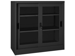 Vidaxl Armário Com Porta Deslizante Aço 90x40x90 Cm Antracite