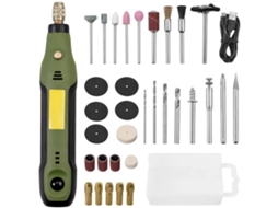 Lurelia Mini Ferramenta Rotativa, 34 Peças, 12 W, Usb, 3 Velocidades, 3,6 V, Para Plástico, Resina, Unhas, Jade